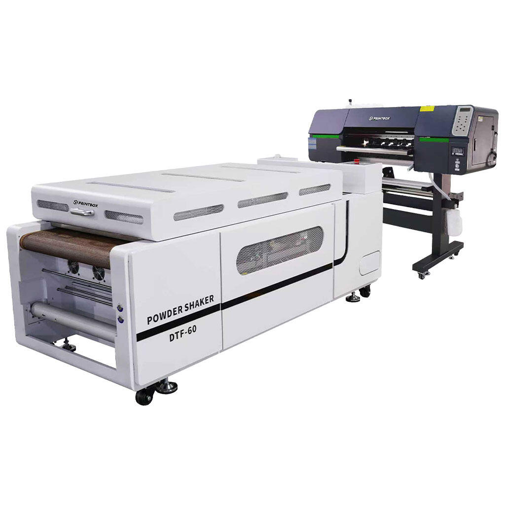 Zestaw do DTF z 4 głowicowym ploterem drukującym PRINTBOX 60CM i urządzeniem proszkująco-wygrzewającym PRINTBOX E